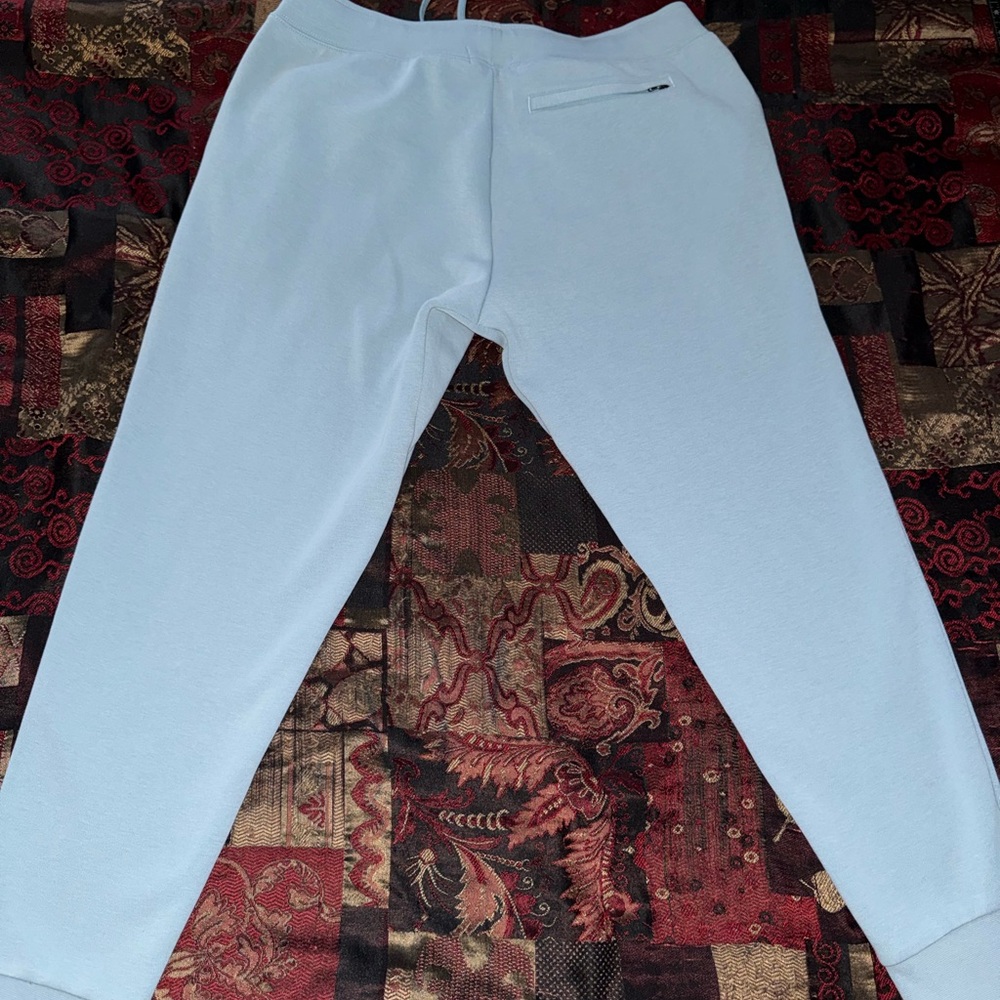 Polo Ralph Lauren Performance Double-Knit Light Sky Blue/Navy Blue Pony Joggers - Picture 3 of 6